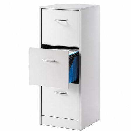 Classeur bureau 3 tiroirs OFFICE 108 cm – Rangement vertical pour dossiers suspendus