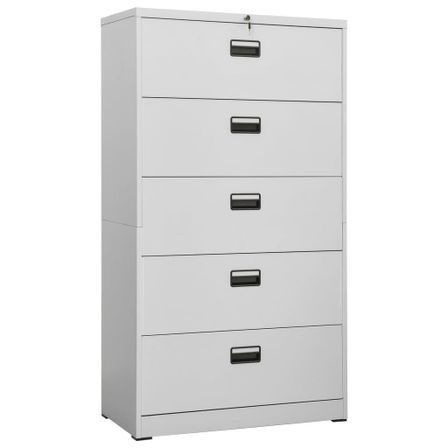 Classeur Gris clair 90x46x164 cm Acier