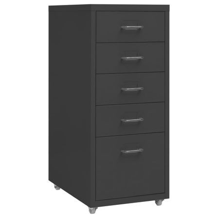 Classeur mobile Anthracite 28x41x69 cm Métal 2