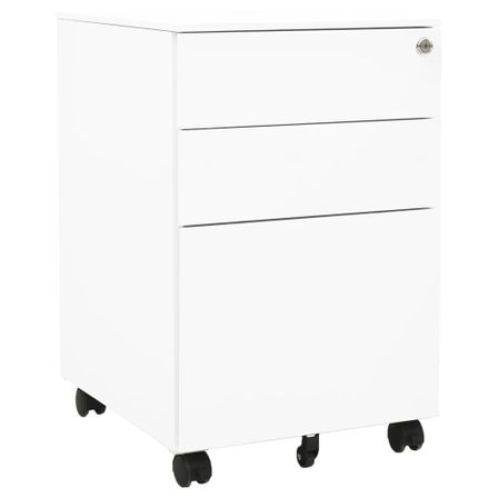 Classeur mobile Blanc 39x45x60 cm Acier