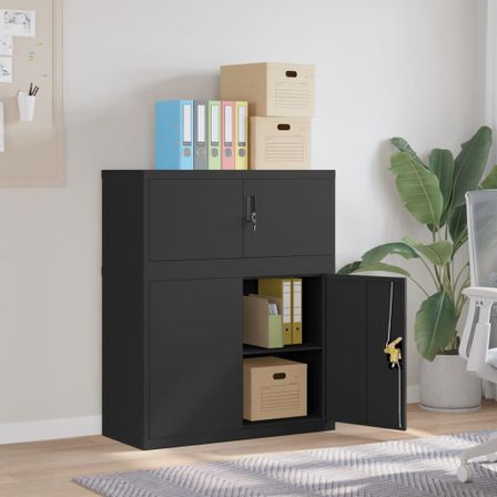 Classeur noir 90x40x110 cm acier