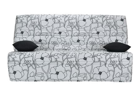 Clic Clac gris graffiti couchage 130x190 cm matelas 11 cm Vania