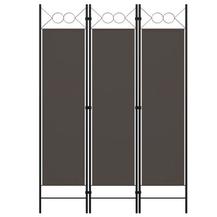 Cloison de séparation 3 panneaux Anthracite 120x180 cm 2