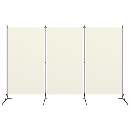 Cloison de séparation 3 panneaux Blanc crème 260x180 cm