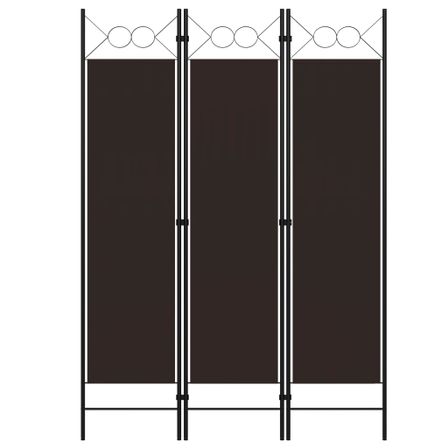 Cloison de séparation 3 panneaux Marron 120x180 cm 2