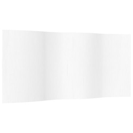 Cloison de séparation blanc 165x400 cm bambou