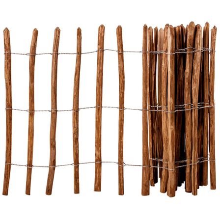 Clôture à piquets Bois de noisetier 90 x 500 cm 2