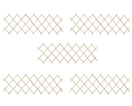 Clôture à treillis 5 pcs Bois de sapin 180x60 cm