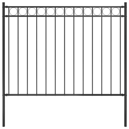 Clôture de jardin Acier 1,7x1,2 m Noir
