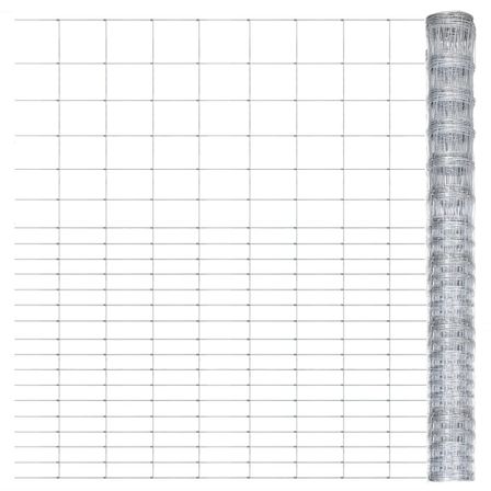 Clôture de jardin Acier galvanisé 50x1,6 m Argenté