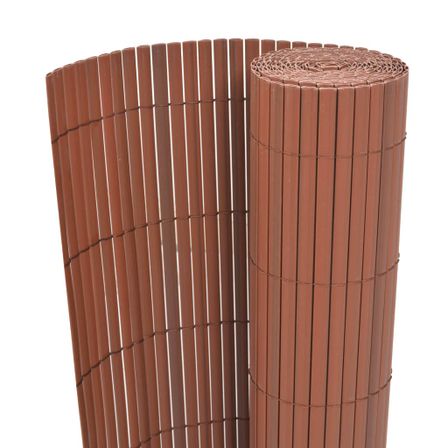 Clôture de jardin Double face PVC 150 x 300 cm Marron