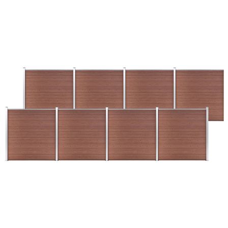 Clôture de jardin WPC 1391x186 cm Marron