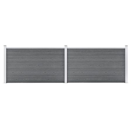 Clôture de jardin WPC 353x106 cm Gris