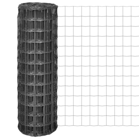Clôture euro Acier 10 x 1,2 m Gris 5