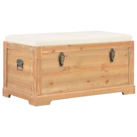 Coffre de rangement avec coussin 80x40x40 cm MDF