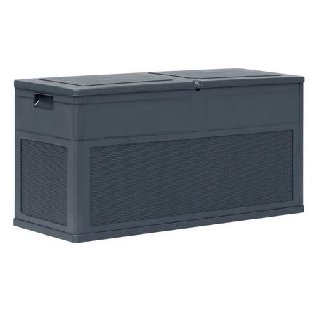 Coffre de rangement jardin plastique anthracite Cedar