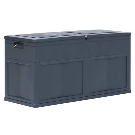 Coffre de rangement jardin plastique noir Cedar