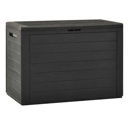 Coffre de rangement jardin polypropylène anthracite Stag 78 cm