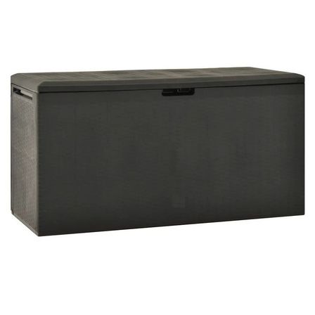 Coffre de rangement jardin polypropylène anthracite Stag 114 cm