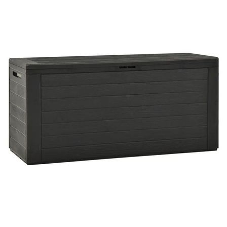 Coffre de rangement jardin polypropylène anthracite Stag 116 cm