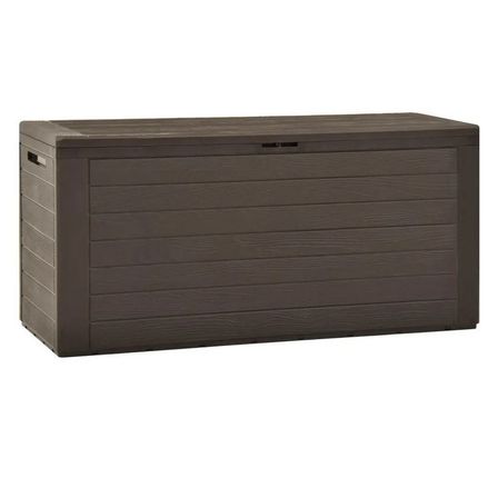 Coffre de rangement jardin polypropylène marron Stag 116 cm