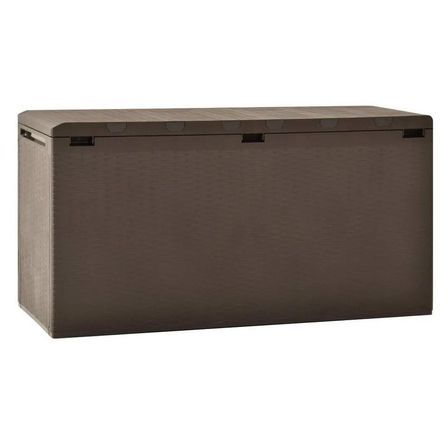 Coffre de rangement jardin polypropylène marron Stag 114 cm