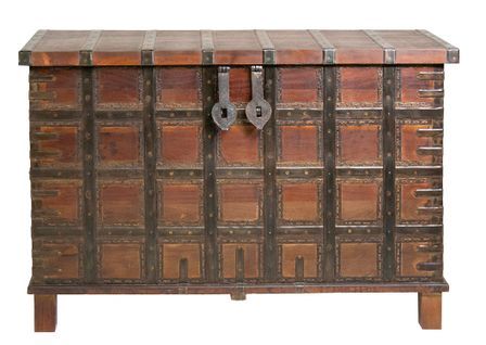 Coffre en bois massif recyclé KAPITA