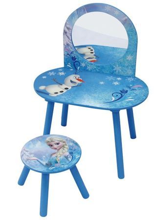 Coiffeuse avec tabouret Reine des Neiges Disney