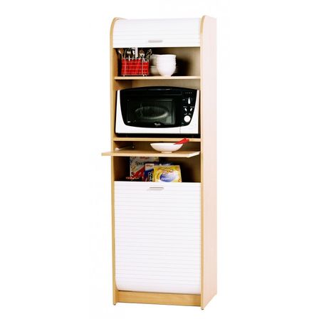 Colonne de cuisine micro-ondes NANTES 181 cm – Meuble de rangement avec étagères