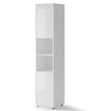 Colonne de rangement pour lit escamotable NOBY 45 cm - 2 portes & 2 niches