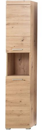 Colonne de salle de bain 2 portes chêne clair Kelia 37 cm