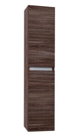 Colonne de salle de bain mélaminé bois foncé Teph L 35 cm