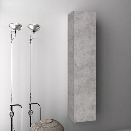 Colonne de salle de bain mélaminé effet béton Malo L 34 cm