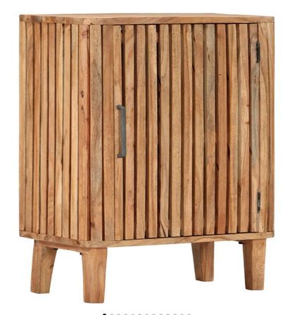 Commode 1 porte acacia massif clair Gina