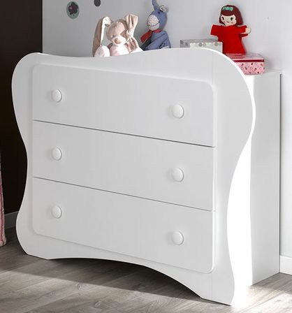 Commode 3 tiroirs Blanc Iris