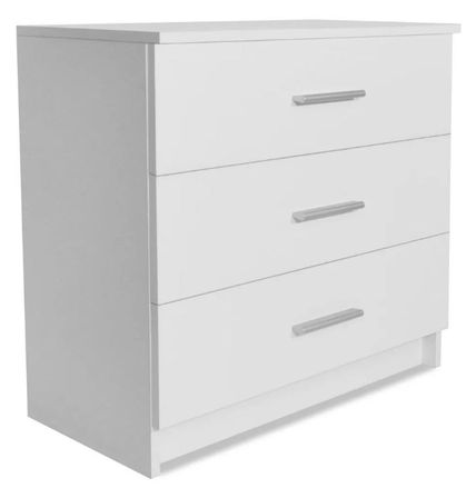 Commode 3 tiroirs bois blanc mat Chickie