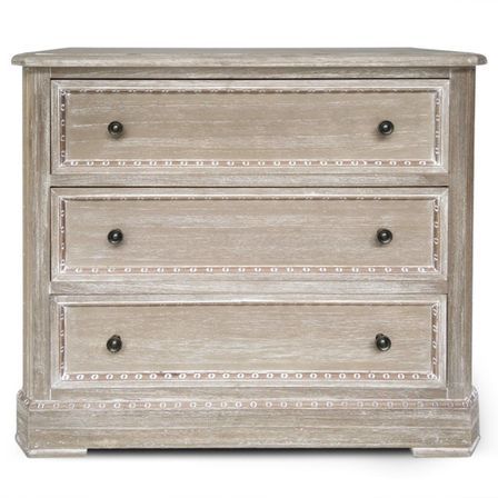 Commode 3 tiroirs chêne clair patiné Tuoka