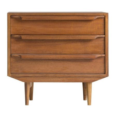 Commode 3 tiroirs mindi massif clair Nora