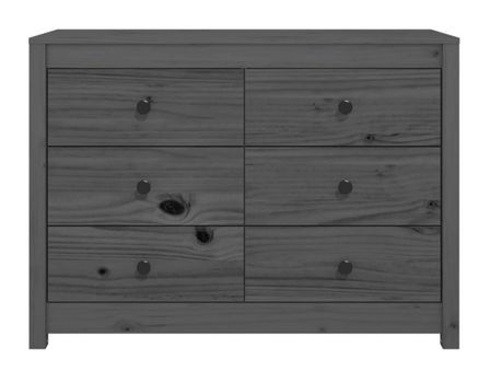 Commode 6 tiroirs en bois de pin massif 100 cm – Collection Kaskita