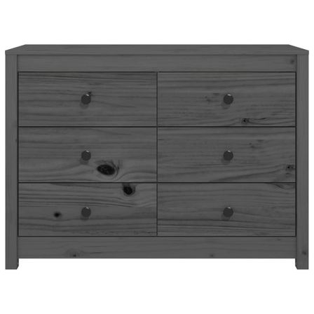 Commode 6 tiroirs en bois de pin massif 100 cm – Collection Kaskita