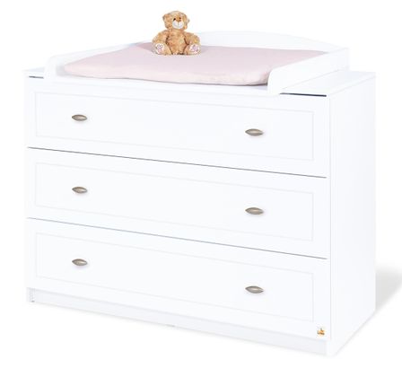 Commode à langer 3 tiroirs bois blanc Laura