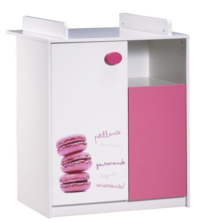 Commode à langer amovible Macaron Sauthon