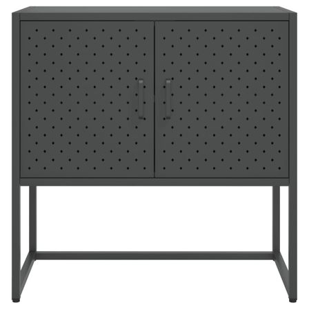Commode Anthracite 75x35x75 cm Acier
