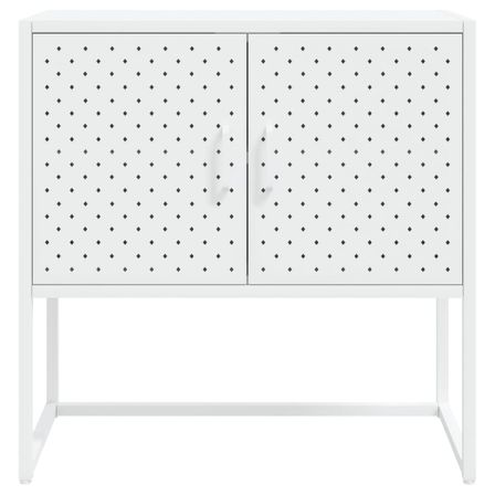 Commode Blanche 75x35x75 cm Acier