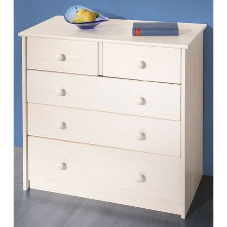 Commode blanche Pin massif Luna