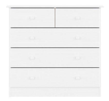 Commode en bois massif 5 tiroirs Malona 77 cm – Collection intemporelle