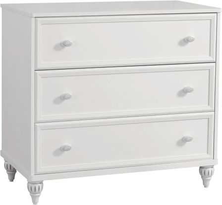 Commode enfant blanche 3 tiroirs Romantika 90 cm