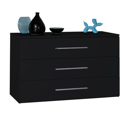 Commode laquée noir 3 tiroirs Best