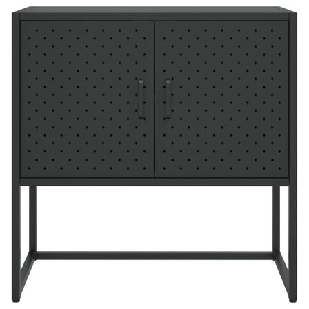 Commode Noir 75x35x75 cm Acier