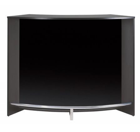 Meuble bar noir SNACK 134 cm – Comptoir de cuisine avec étageres reglables